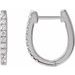 Accented U-Hoop Earrings