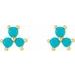 Three-Stone Cabochon Earrings