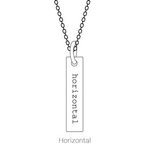 Engravable Diamond-Shaped Necklace or Pendant