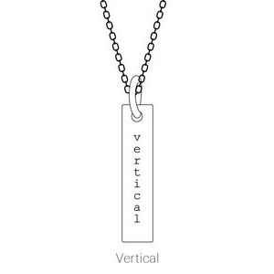Engravable Diamond-Shaped Necklace or Pendant