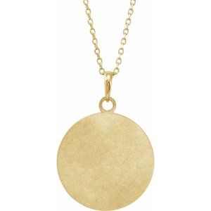 Live, Love, or Hope Disc Necklace or Pendant