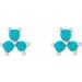 Three-Stone Cabochon Earrings