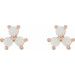 Three-Stone Cabochon Earrings