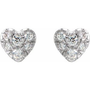 Cluster Heart Earrings