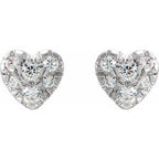 Cluster Heart Earrings