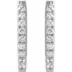 Accented U-Hoop Earrings
