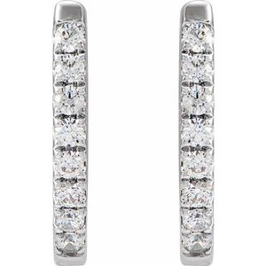 Accented U-Hoop Earrings