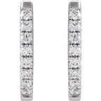 Accented U-Hoop Earrings