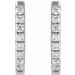 Accented U-Hoop Earrings