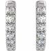 Accented U-Hoop Earrings