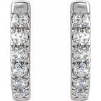 Accented U-Hoop Earrings