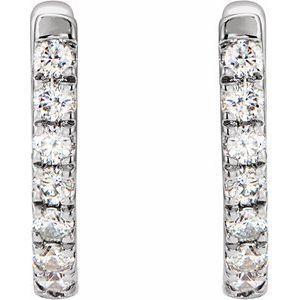 Accented U-Hoop Earrings