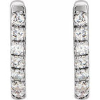 Accented U-Hoop Earrings