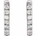 Accented U-Hoop Earrings
