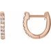 Accented U-Hoop Earrings