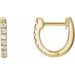 Accented U-Hoop Earrings