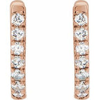 Accented U-Hoop Earrings