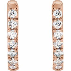 Accented U-Hoop Earrings