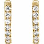 Accented U-Hoop Earrings
