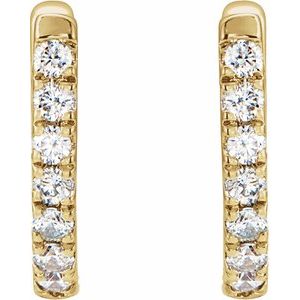 Accented U-Hoop Earrings