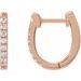 Accented U-Hoop Earrings