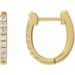 Accented U-Hoop Earrings