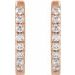 Accented U-Hoop Earrings