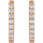 Accented U-Hoop Earrings