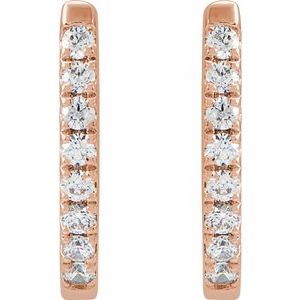 Accented U-Hoop Earrings