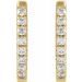 Accented U-Hoop Earrings