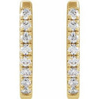 Accented U-Hoop Earrings