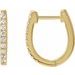 Accented U-Hoop Earrings