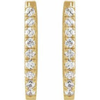 Accented U-Hoop Earrings