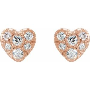 Cluster Heart Earrings