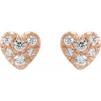 Cluster Heart Earrings