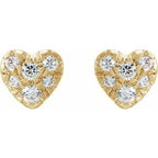 Cluster Heart Earrings