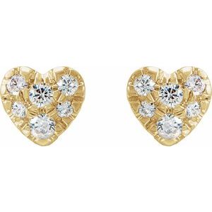 Cluster Heart Earrings