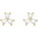 Three-Stone Cabochon Earrings