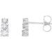 Graduated Three-Stone Earrings