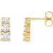 Graduated Three-Stone Earrings