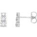 Graduated Three-Stone Earrings