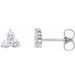 Three-Stone Cluster Earrings