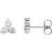 Three-Stone Cluster Earrings