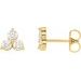 Three-Stone Cluster Earrings