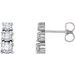 Graduated Three-Stone Earrings