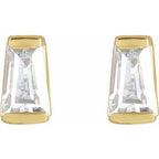 Tapered Baguette Channel-Set Stud Earrings
