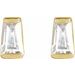 Tapered Baguette Channel-Set Stud Earrings