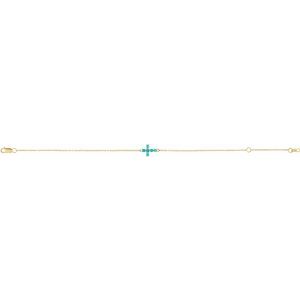 Sideways Cross Bracelet