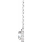 French-Set Halo-Style Necklace or Center