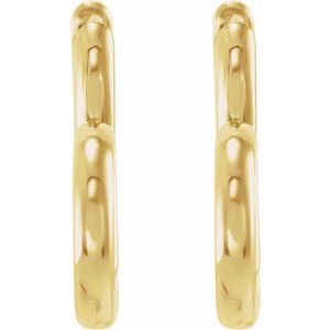 Hinged Heart Huggie Earrings